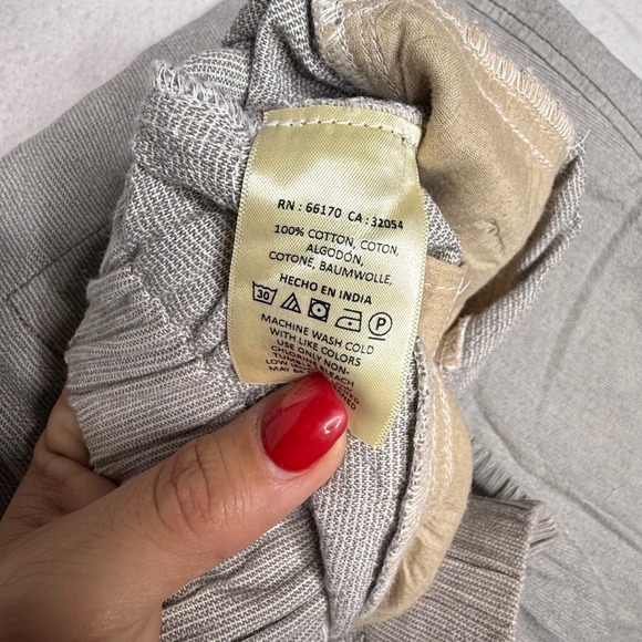 HEI-HEI Anthropologie Beach bound Linen Pants Pull On Cropped Size S - Picture 5 of 8